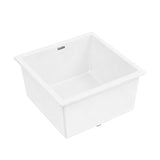 Sinks: Cefito Kitchen Sink 45x45cm Granite Stone Sink Single Bowl White