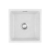 Sinks: Cefito Kitchen Sink 45x45cm Granite Stone Sink Single Bowl White