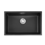 Sinks: Cefito Kitchen Sink 70x45cm Granite Stone Sink Single Bowl Black