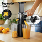 Distilling & Brewing: Devanti Slow Juicer Cold Press Fruit Juice Extractor 130W Black