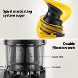 Distilling & Brewing: Devanti Slow Juicer Cold Press Fruit Juice Extractor 130W Black