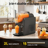 Ice Makers: Devanti 5in1 Slushie Machine Ice Cream Maker 2L Grey