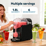 Ice Makers: Devanti 1.8L Slushie Machine Maker Frozen Smoothies Milkshakes Black