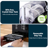 Ice Makers: Devanti 1.8L Slushie Machine Maker Frozen Smoothies Milkshakes Black