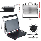 98765-Devanti 3 in 1 Sandwich Maker Steak Press Grill 1000W