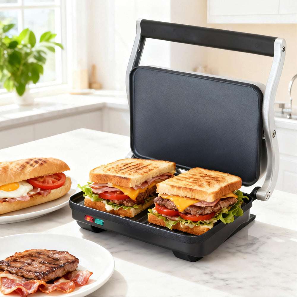 Toasters & Grills: Devanti 3 in 1 Sandwich Maker Steak Press Grill 1000W
