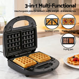 Toasters & Grills: Devanti 3-in-1 Sandwich Press Waffle Maker Panini Press Grill 850W