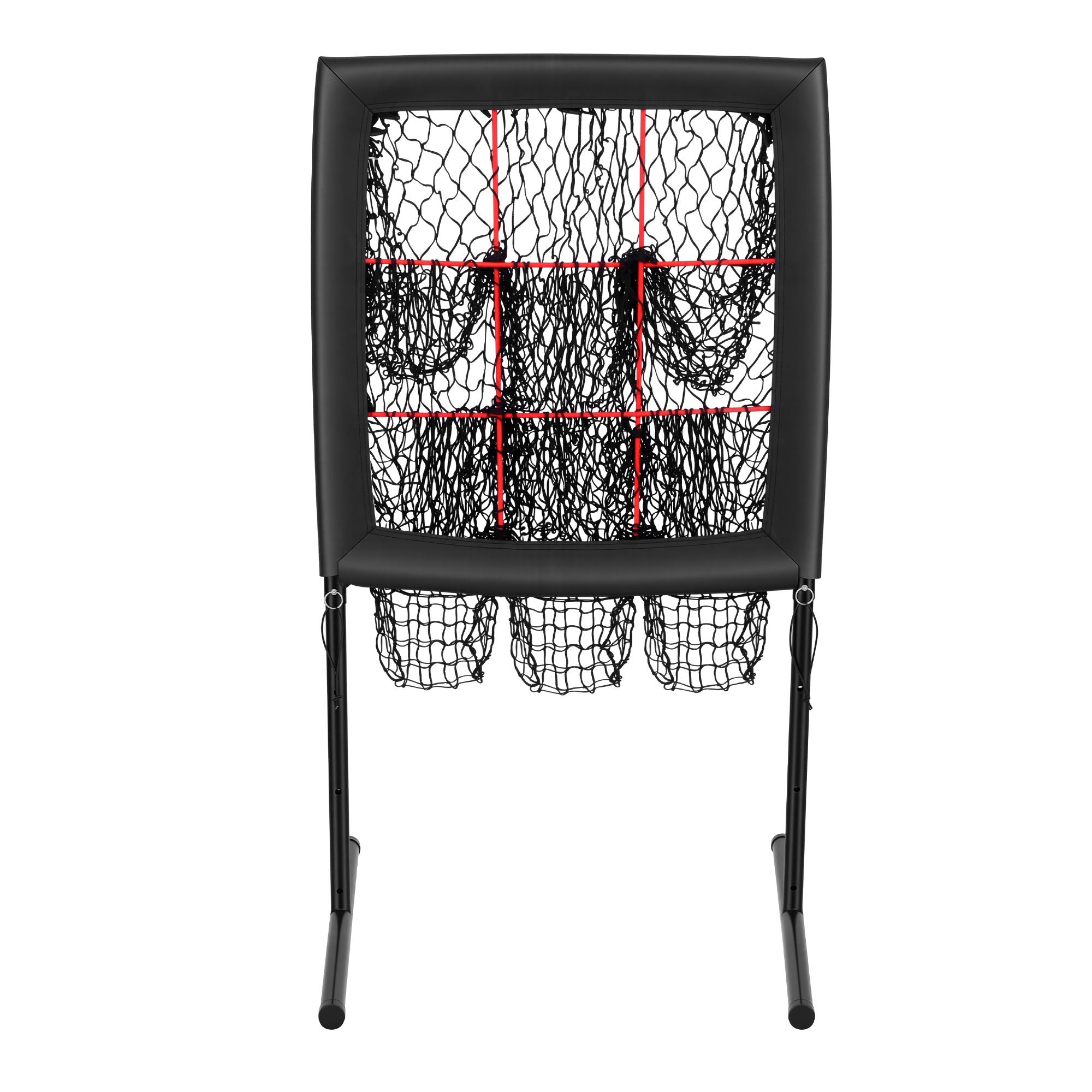 Everfit Baseball Pitching Net Training Target Softball Practice 9 Hole Black