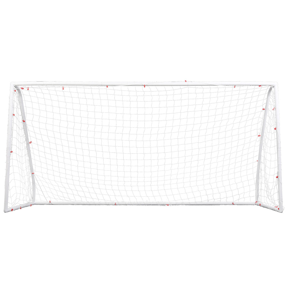 Soccer & Soccer Accessories: Everfit 12FT Soccer Football Goal Net UPVC Frame with PE Mesh Weatherproof Portable Goals for Backyard Training Competitive Play