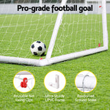 Everfit 8FT Soccer Football Goal Net UPVC Frame with PE Mesh Weatherproof Portable Goals for Backyard Training Competitive Play