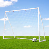 Everfit 8FT Soccer Football Goal Net UPVC Frame with PE Mesh Weatherproof Portable Goals for Backyard Training Competitive Play