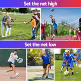 Netball & Netball Accessories: Everfit 3.6M Badminton Tennis Net Portable Volleyball Kit Adjustable Height