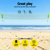 Netball & Netball Accessories: Everfit 3M Badminton Tennis Net Portable Volleyball Kit Yellow