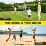 Netball & Netball Accessories: Everfit 3M Badminton Tennis Net Portable Volleyball Kit Yellow