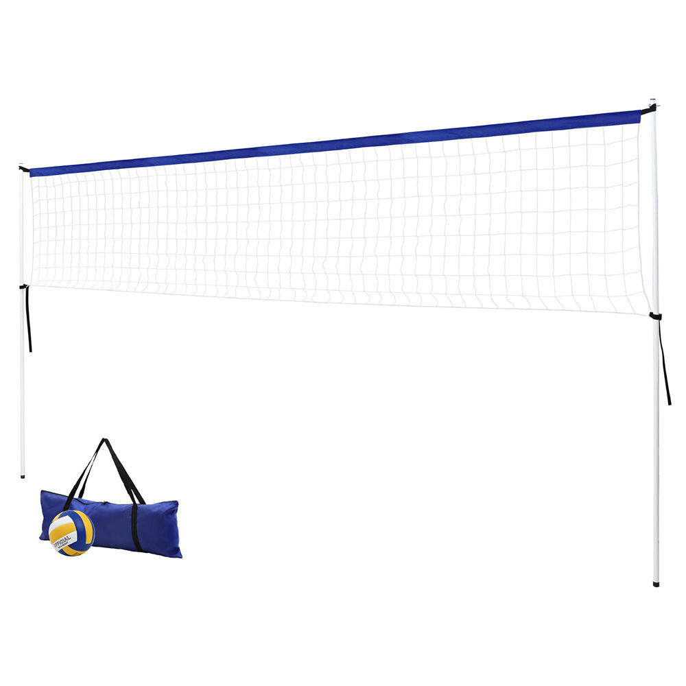 Basketball & Basketball Accessories: Everfit 6M Portable Volleyball Net Set Adjustable Height Multi-Sport Net with Ball and Bag