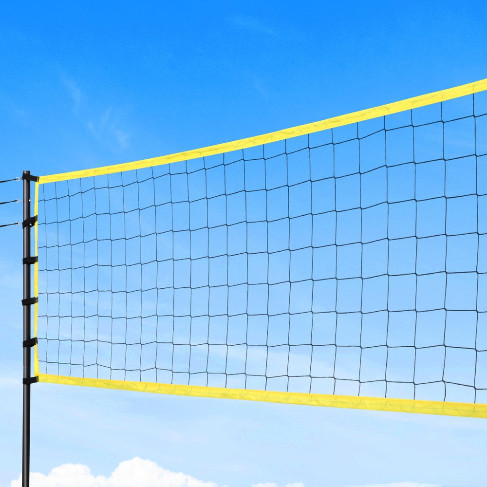 Tennis: Everfit 9M Portable Volleyball Net Set with Ball Boundary Lines Badminton Tennis