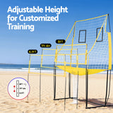 Soccer & Soccer Accessories: Everfit 8ft Volleyball Net Free-standing Adjustable Height Portable with Ball and Bag