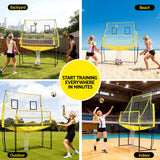 Soccer & Soccer Accessories: Everfit 8ft Volleyball Net Free-standing Adjustable Height Portable with Ball and Bag
