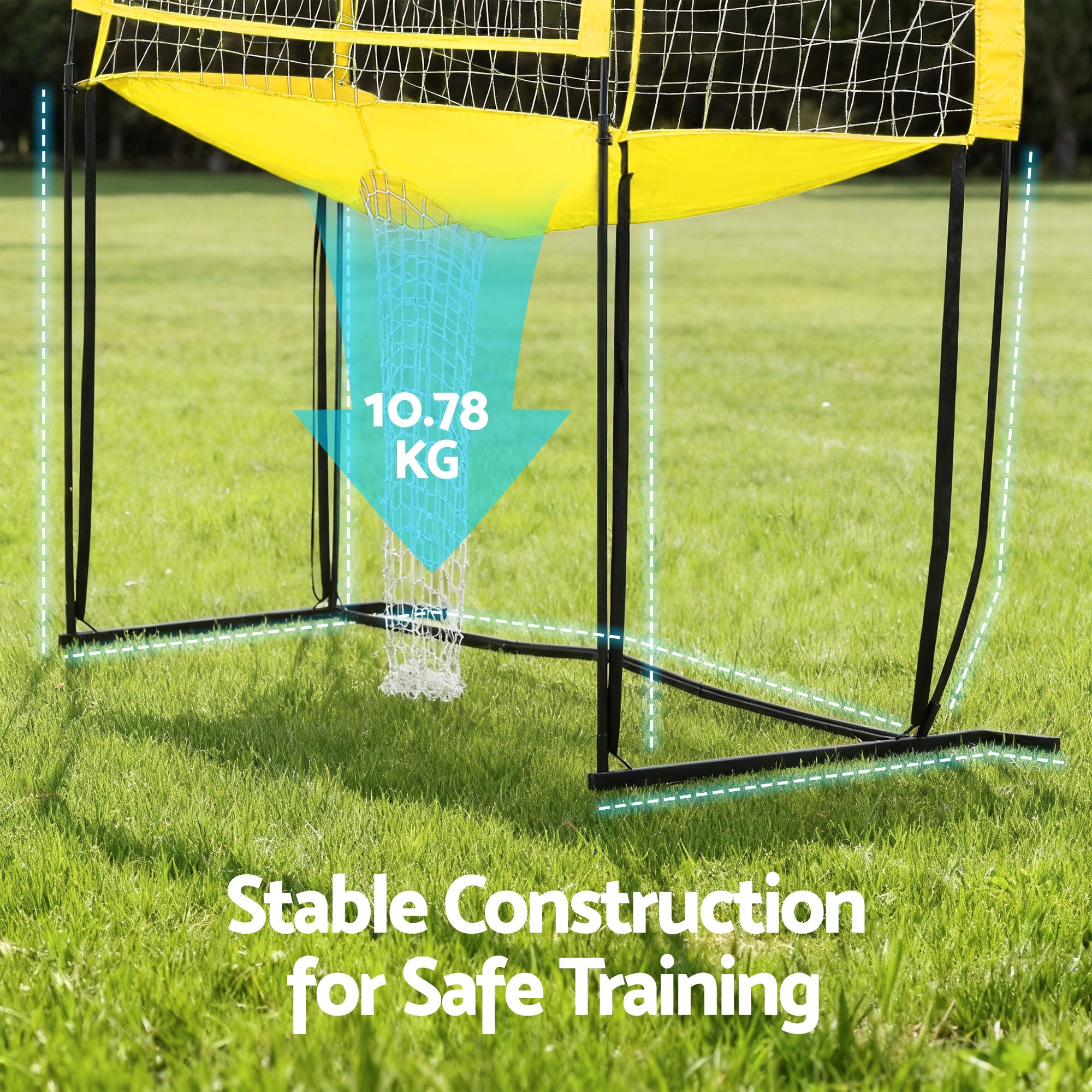 Soccer & Soccer Accessories: Everfit 8ft Volleyball Net Free-standing Adjustable Height Portable with Ball and Bag
