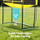 Soccer & Soccer Accessories: Everfit 8ft Volleyball Net Free-standing Adjustable Height Portable with Ball and Bag