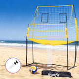 Soccer & Soccer Accessories: Everfit 8ft Volleyball Net Free-standing Adjustable Height Portable with Ball and Bag