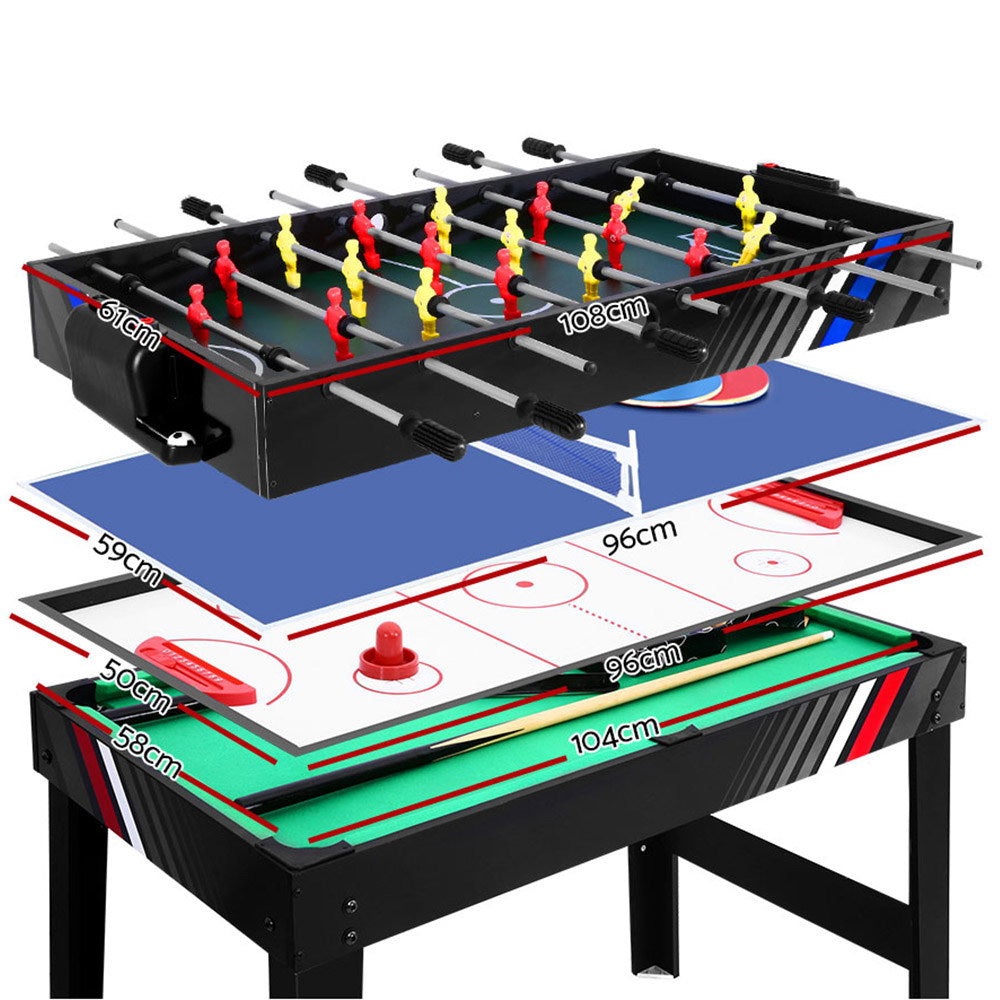 Activity Games: 4-in-1 Games Table Soccer Foosball Pool Table Tennis Air Hockey Home Party Gift