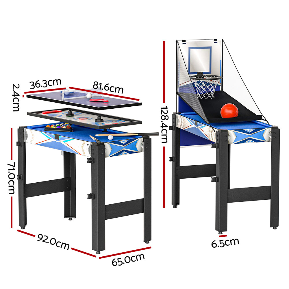 Activity Games: 5-In-1 Game Table Pool Table Tennis Air Hockey Basketball Arcade Gift