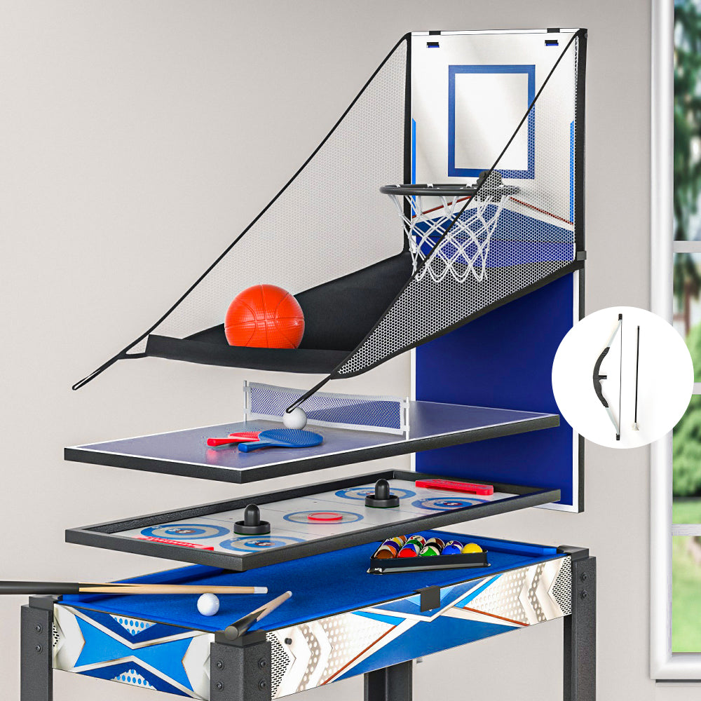 Activity Games: 5-In-1 Game Table Pool Table Tennis Air Hockey Basketball Arcade Gift