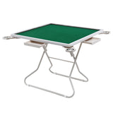 Activity Games: Folding Mahjong Table for Home with 4 Drawers and Cup Holders Green