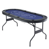 Activity Games: Poker Table Top Folding Poker Table 8 Player 183cm