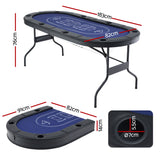Activity Games: Poker Table Top Folding Poker Table 8 Player 183cm