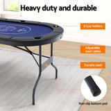 Activity Games: Poker Table Top Folding Poker Table 8 Player 183cm