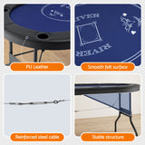 Activity Games: Poker Table Top Folding Poker Table 8 Player 183cm