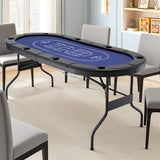 Activity Games: Poker Table Top Folding Poker Table 8 Player 183cm