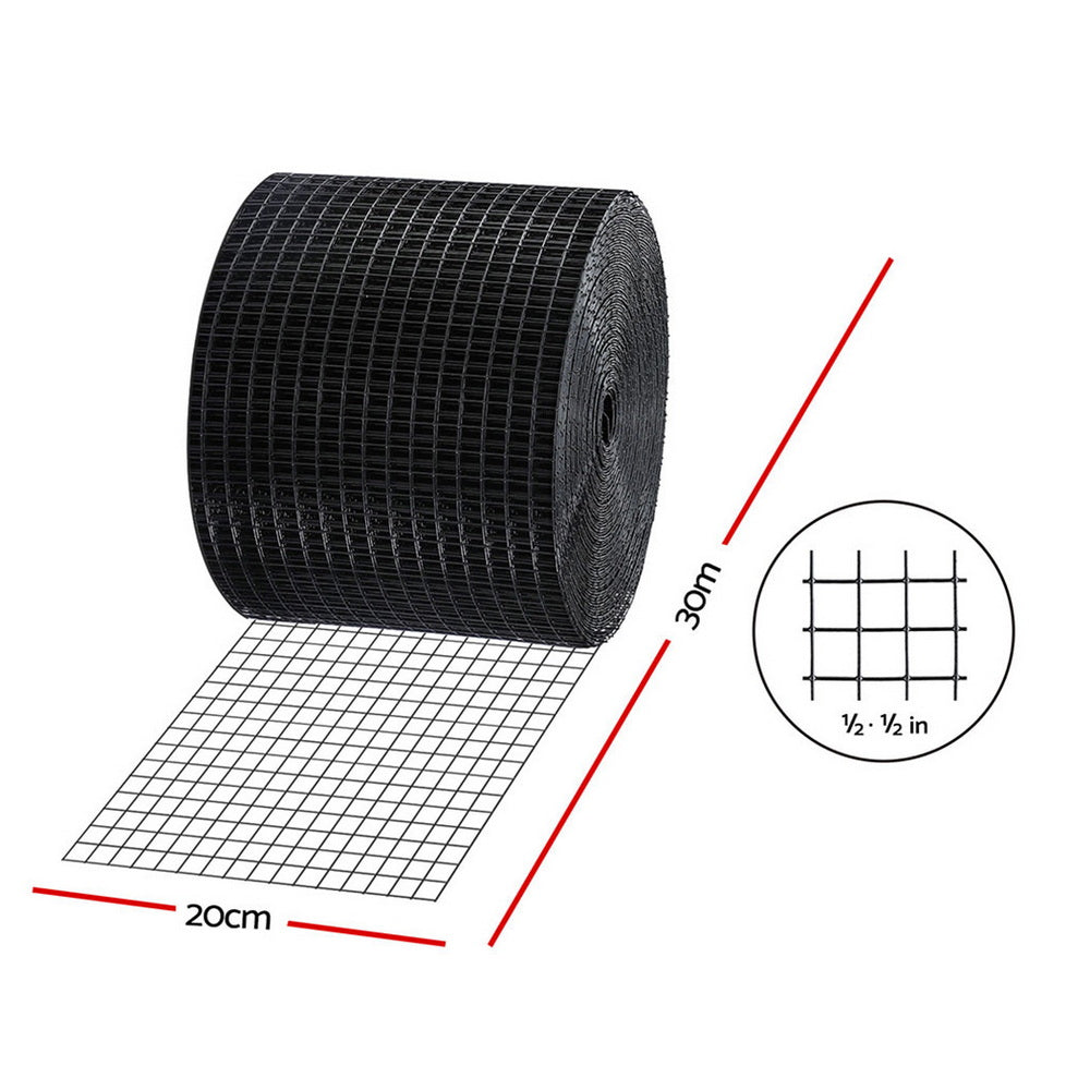 Portable Solar Panels: Gardeon 20cm x 30M Solar Panel Bird Guard Mesh Critter Guard Roll Kit with Rust-Proof PVC Coating