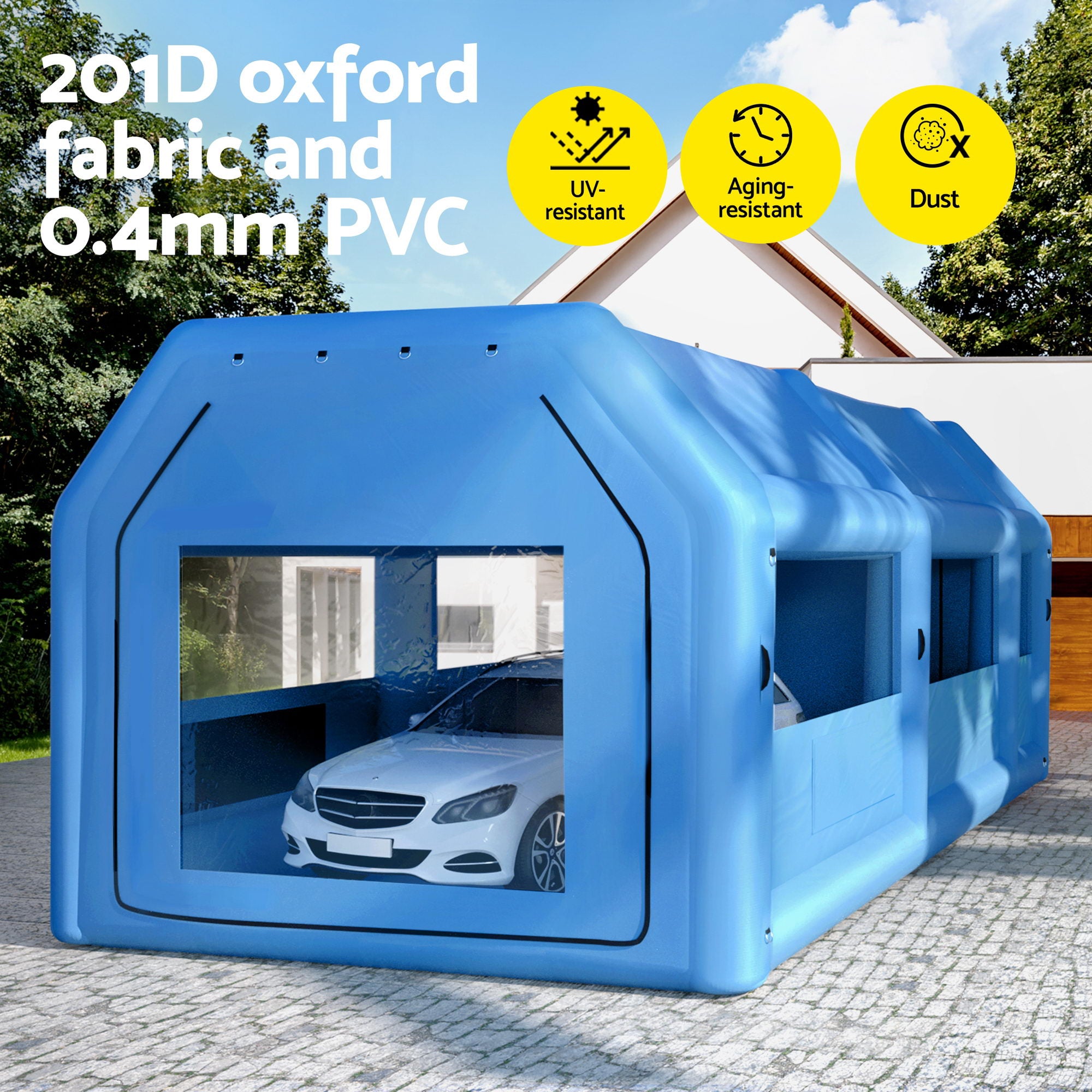 Automotive Repair & Speciality Tools: Giantz Inflatable Spray Booth Car Paint Tent 1000X500X350cm 2 Blowers Filter Mobile Garage Workstation