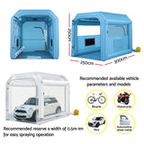 Automotive Repair & Speciality Tools: Giantz Inflatable Paint Booth 2.5X2.5X3M Inflatable Spray Booth with 550W Powerful Blower and Air Filter System, Round Roof with Light Hook, for Painting Bicycle, Motorcycle, Furniture Refinishing DIY