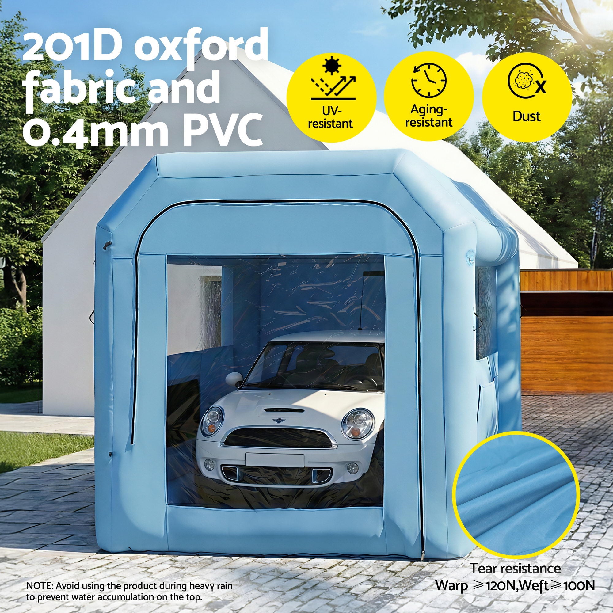 Automotive Repair & Speciality Tools: Giantz Inflatable Paint Booth 2.5X2.5X3M Inflatable Spray Booth with 550W Powerful Blower and Air Filter System, Round Roof with Light Hook, for Painting Bicycle, Motorcycle, Furniture Refinishing DIY