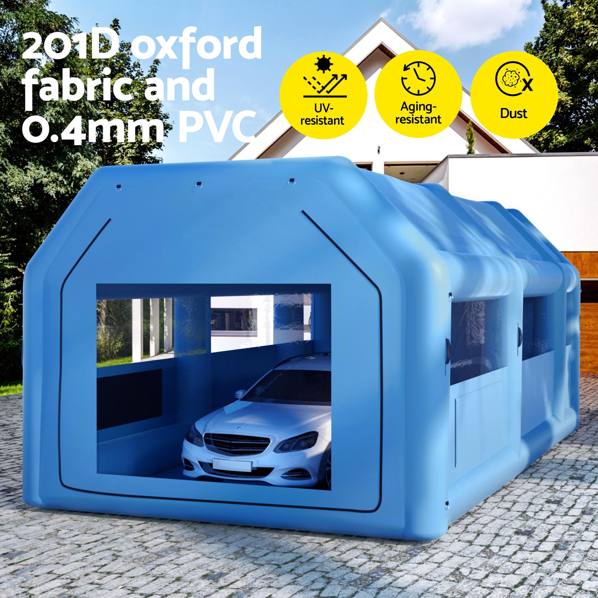 Automotive Repair & Speciality Tools: GIANTZ Inflatable Spray Booth Car Paint Tent 8.5x4.8m 2 Blowers Filter Mobile Garage Workstation