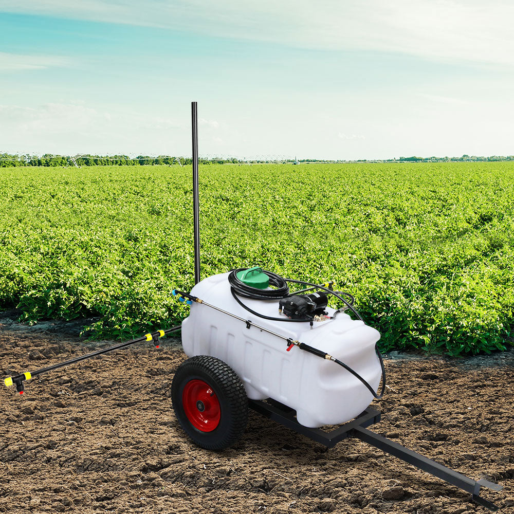 Herbicides: Giantz Weed Sprayer 100L Trailer 1.5M Boom Garden Spray