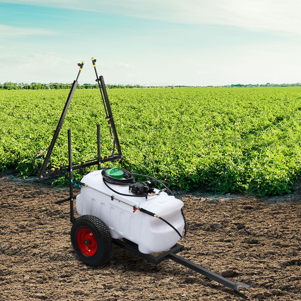 Herbicides: Giantz Weed Sprayer 100L Trailer 3M Boom Garden Spray