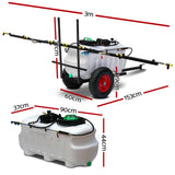 Herbicides: Giantz Weed Sprayer 100L Trailer 3M Boom Garden Spray