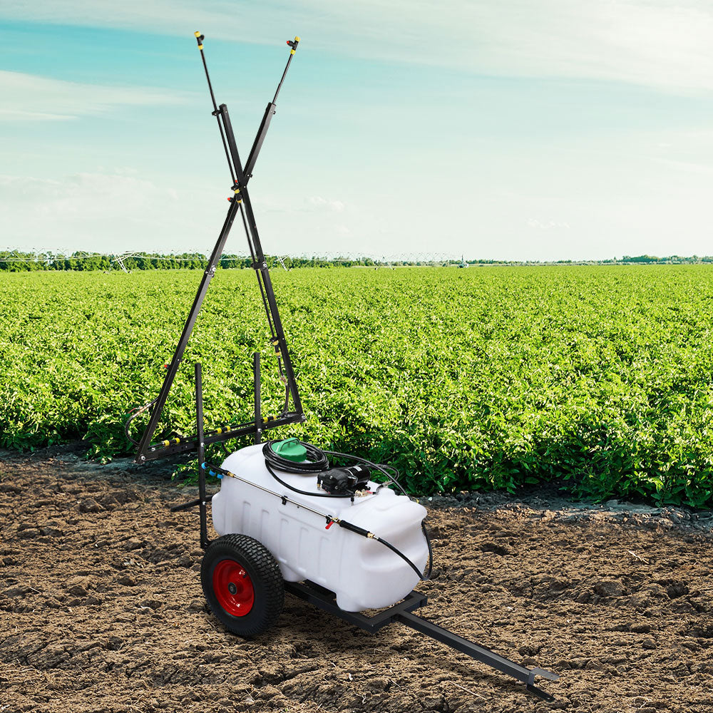 Herbicides: Giantz Weed Sprayer 100L Trailer 5M Boom Garden Spray