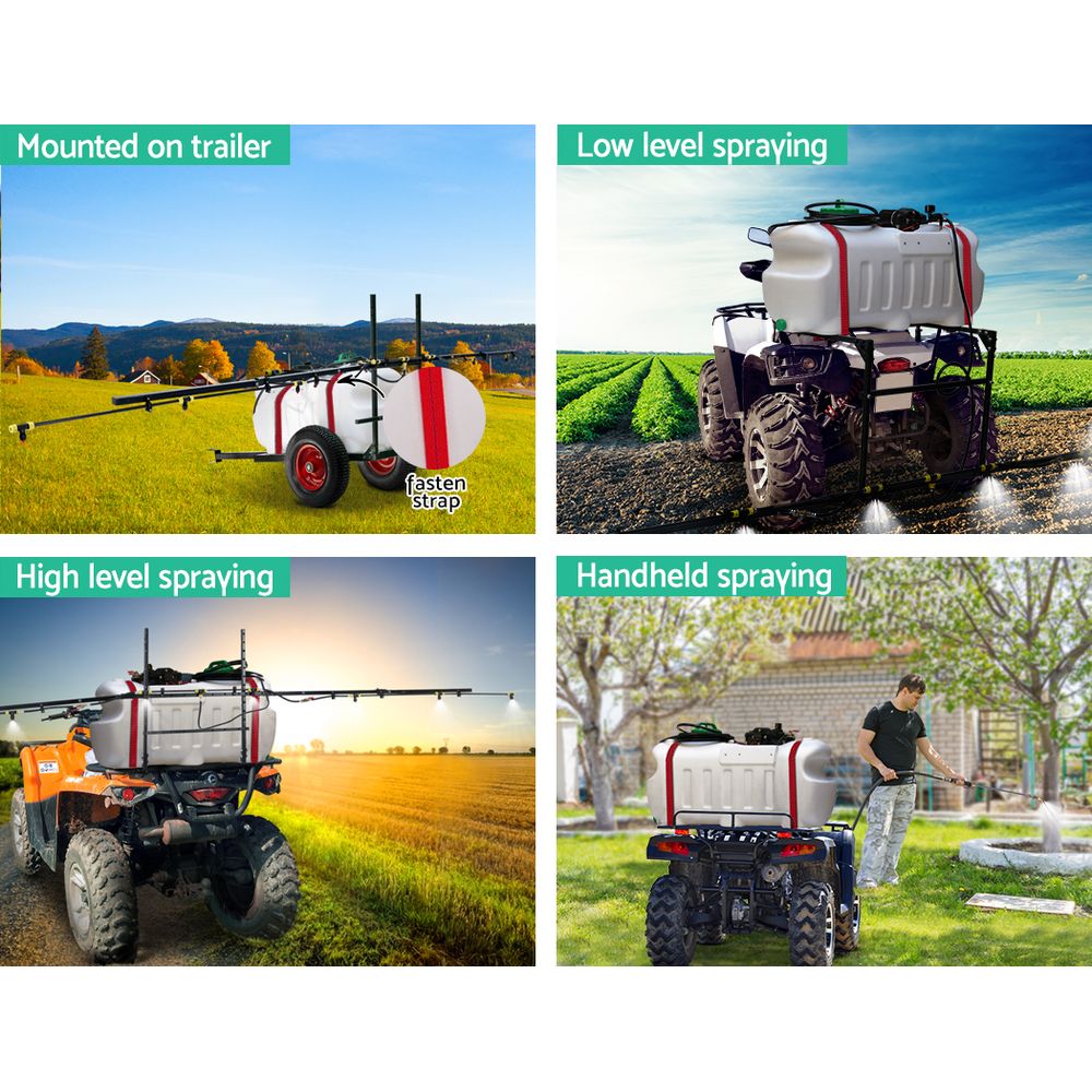 Herbicides: Giantz Weed Sprayer 100L Trailer 5M Boom Garden Spray