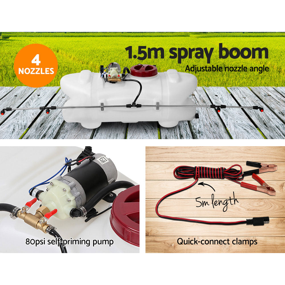 Herbicides: Giantz Weed Sprayer 100L 1.5M Fixed Boom Garden Spray