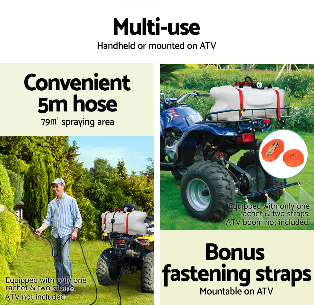 Herbicides: Giantz Weed Sprayer 100L 1.5M Fixed Boom Garden Spray