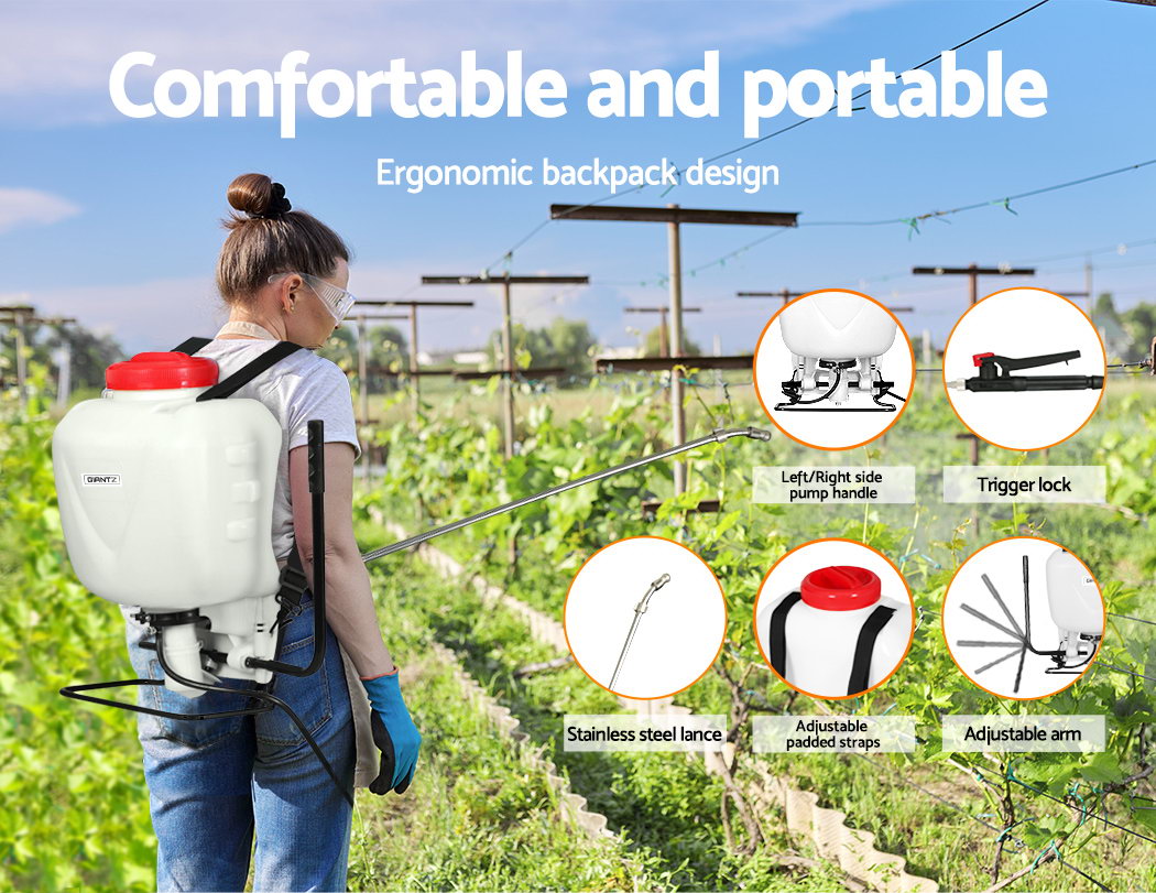 Herbicides: Giantz Weed Sprayer 15L Knapsack Backpack Garden Spray