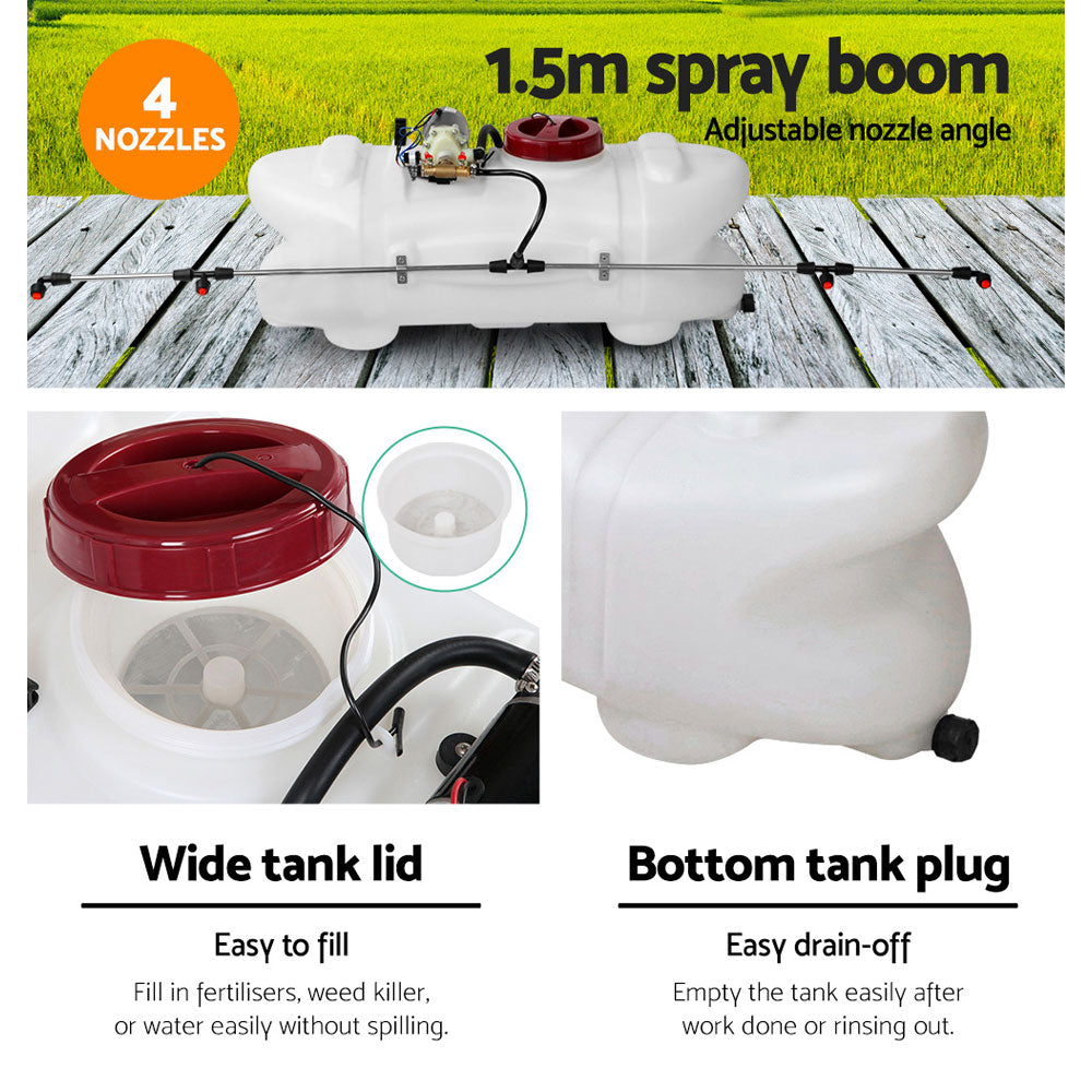 Herbicides: Giantz Weed Sprayer 60L 1.5M Fixed Boom Garden Spray