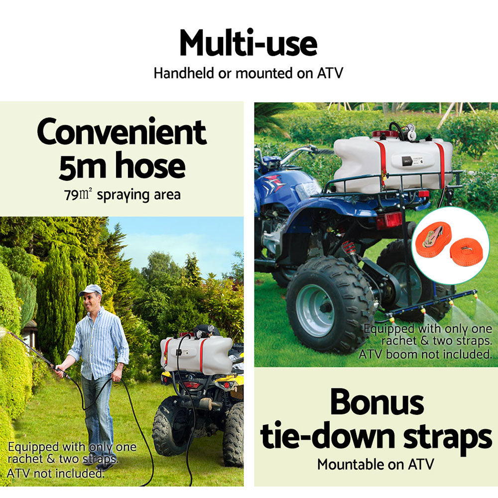 Herbicides: Giantz Weed Sprayer 60L 1.5M Fixed Boom Garden Spray