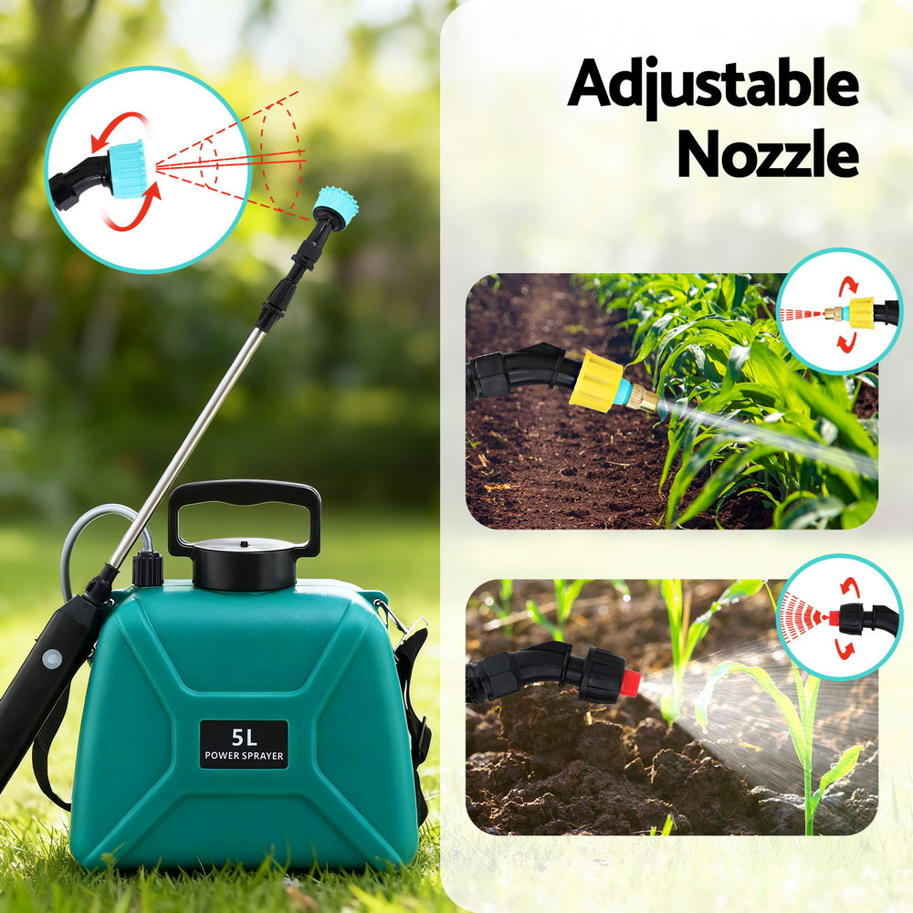Herbicides: Giantz Weed Sprayer Garden Sprayer USB Charging Electric Shoulder Sprayer 5L